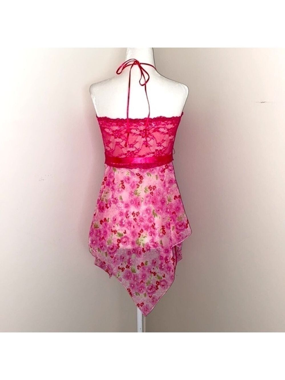Victoria’s Secret vintage floral scarf halter top - Picture 3 of 6